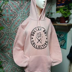 DH Gate Sullen Art Collective Rose Pink Hoodie Pullover, Size L