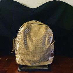 Ruby Collection, Champagne Rhinestones Backpack 