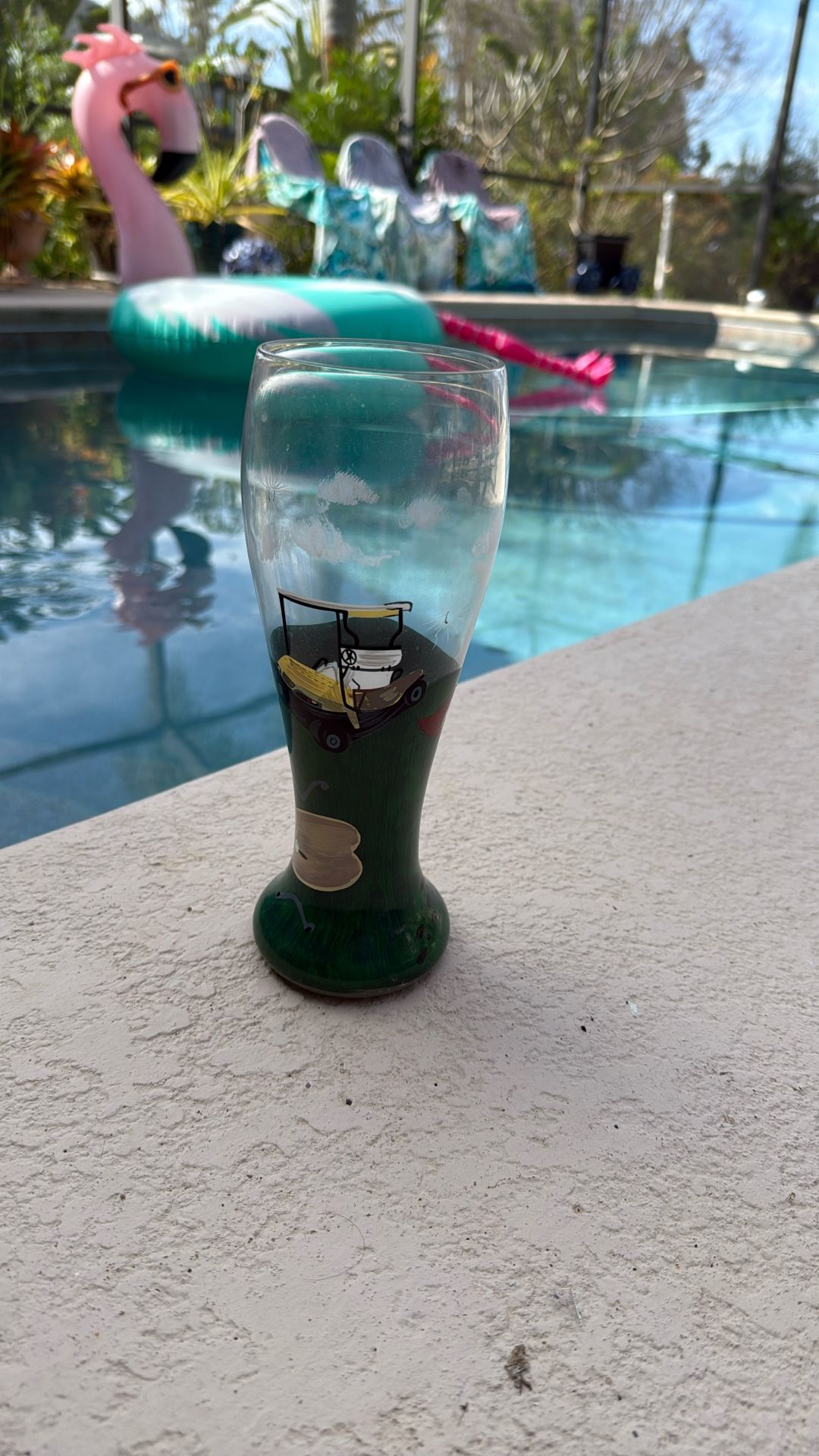 Lolita 19th Hole “kick One Back” Golf Theme Beer Glass