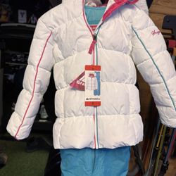 SNOZU Size 6 Girls Snow Suit Bib And Jacket 
