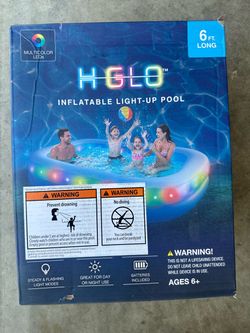Inflatable light-up pool 6ft long