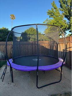 10 ft X 10 ft trampoline.