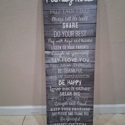 Family Rules Wall Art