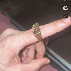 14k Solid Gold Name Ring 