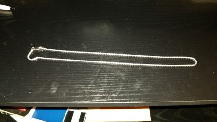 22 in white filled gold chain