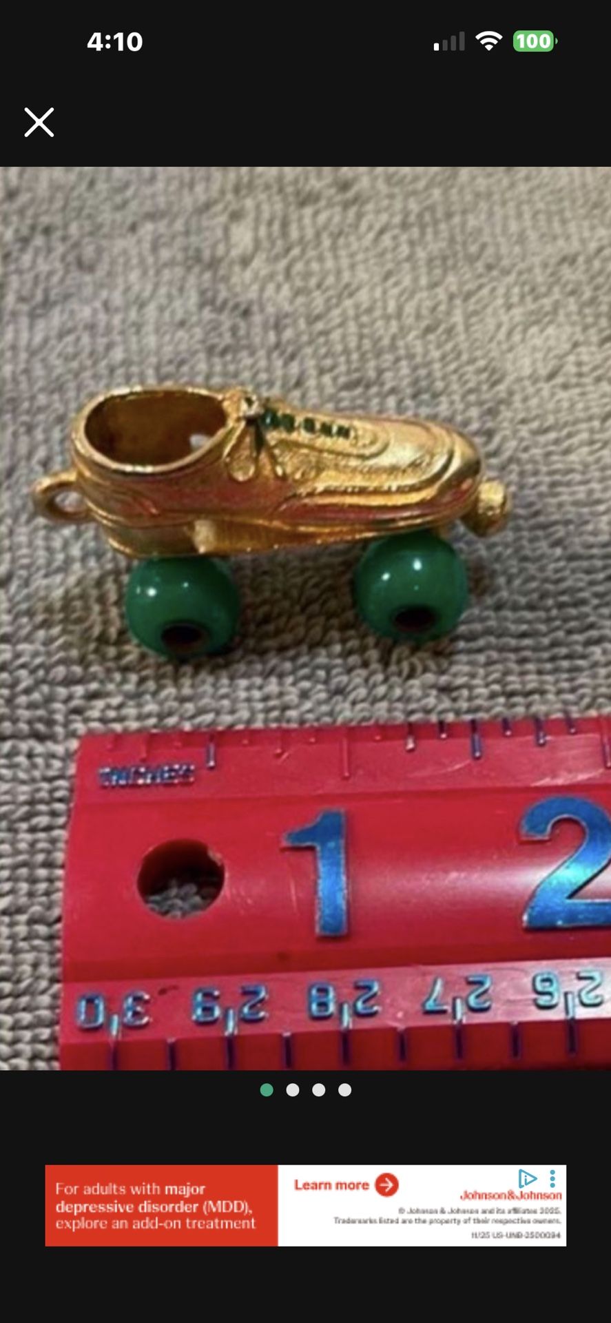 CA. 1.75” LONG CHARM. ROLLER SKATE. 