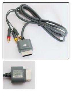 Genuine Original OEM Microsoft Xbox 360 Component Video HD A/V AV Cable