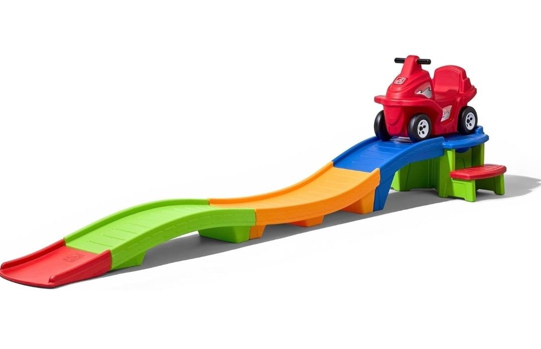 Step2 Up & Down Roller Coaster Kids Ride On Toy, Push Car, Indoor/Outdoor Playset