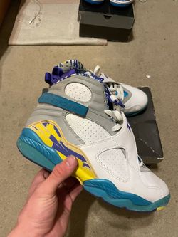 2007 Jordan 8 white aqua size 9.5w 8mens