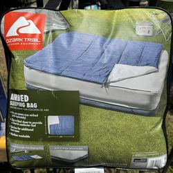 New Ozark Trail 50-Degree Rectangular Sleeping Bag Airbed, Queen