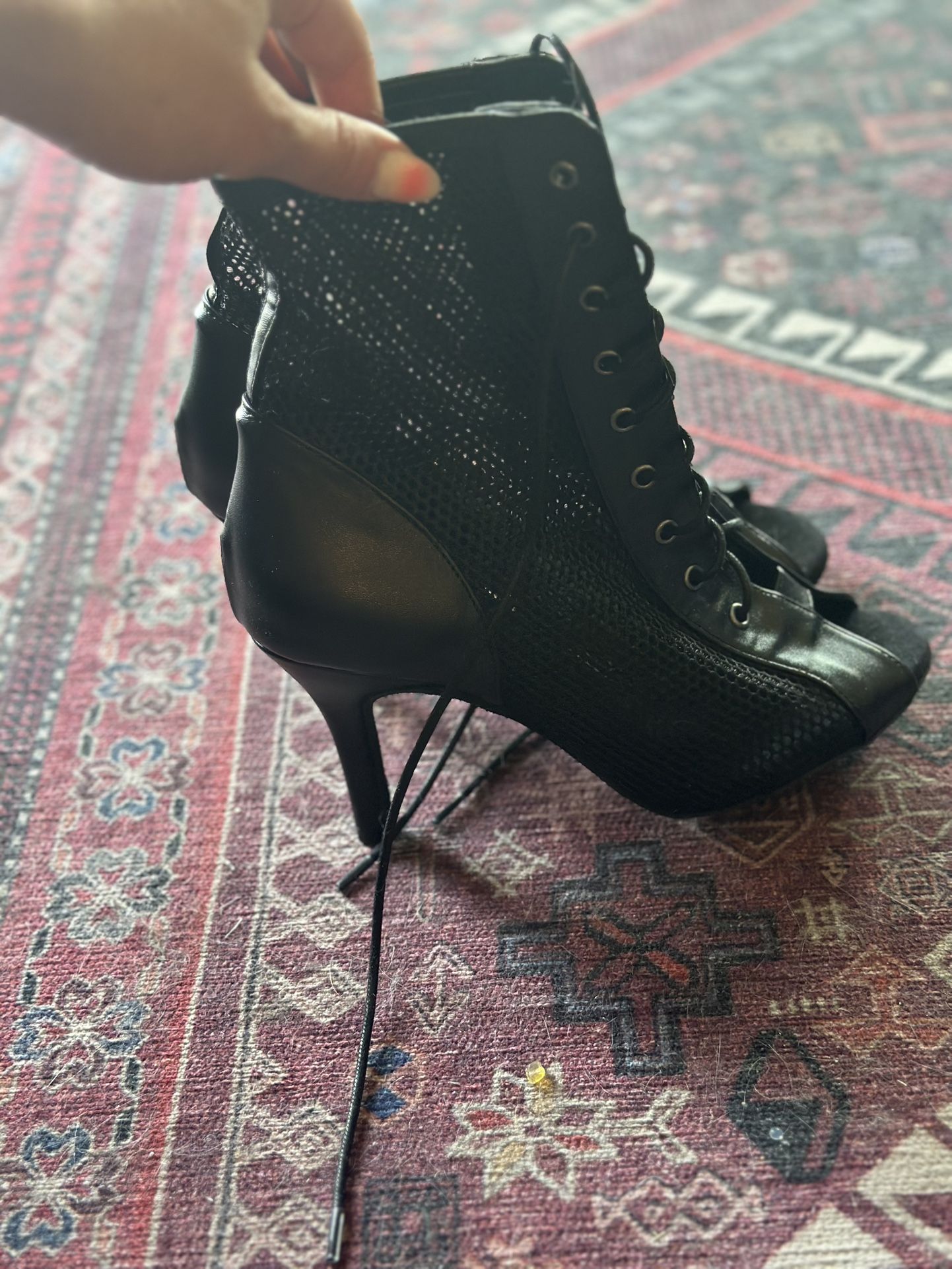 Women’s Pole Lace-up Heels Size 8.5