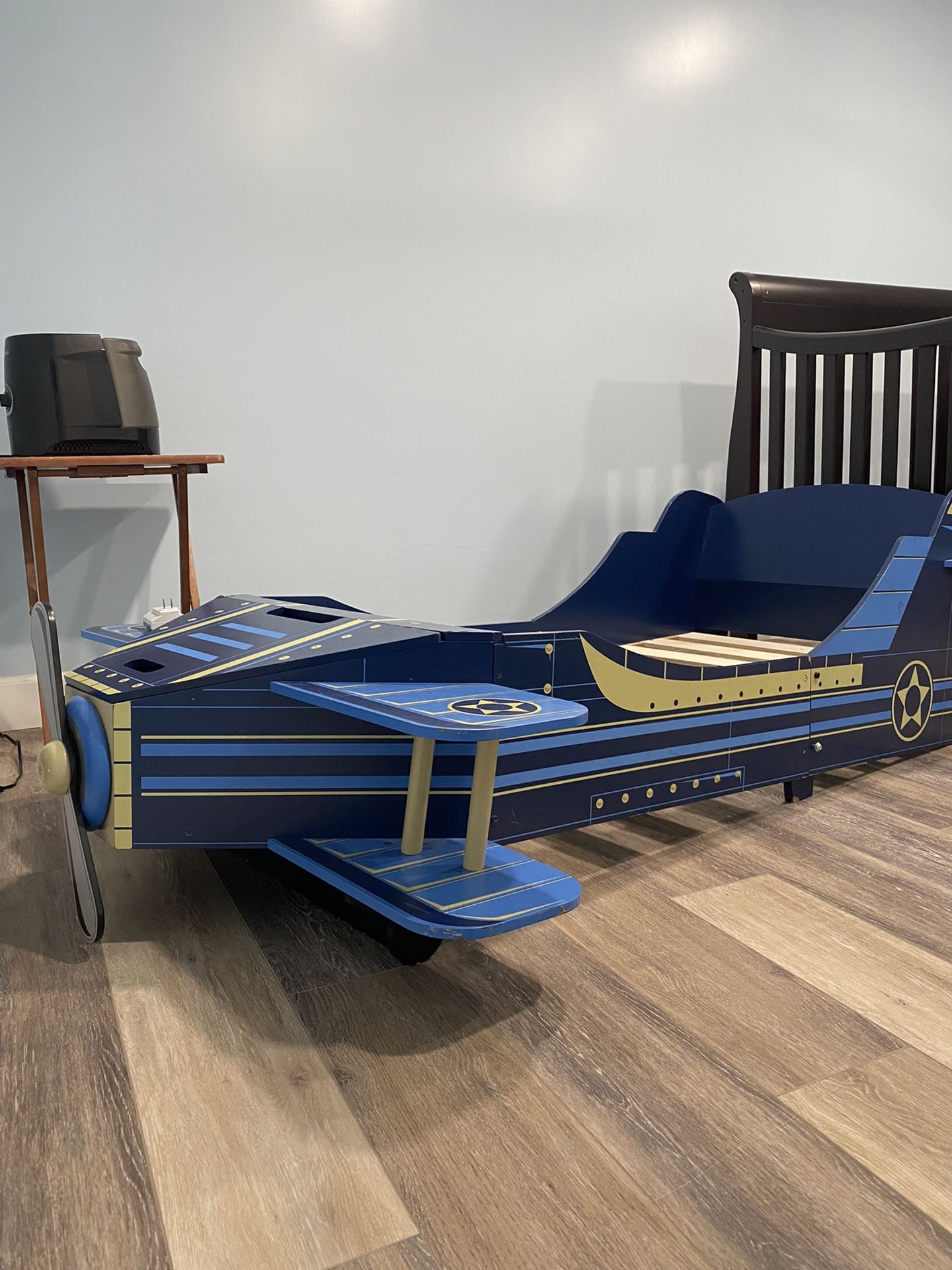 KidKraft Airplane Toddler Bed Blue