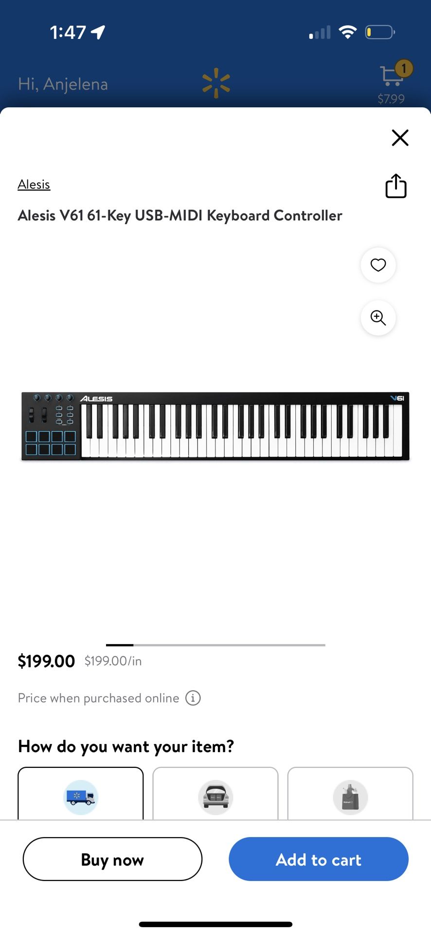 Alesis V61 61-Key USB-MIDI Keyboard Controller