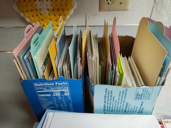 Large Lot of Greeting Cards with Dividers