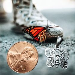 Sterling Silver Butterfly Pendant 