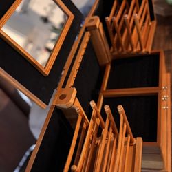 Solid Wood Jewelry Armoire Box