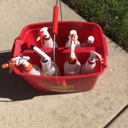 Double Bucket for cleaning supplies 