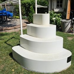 Pool Wedding Cake Stairs