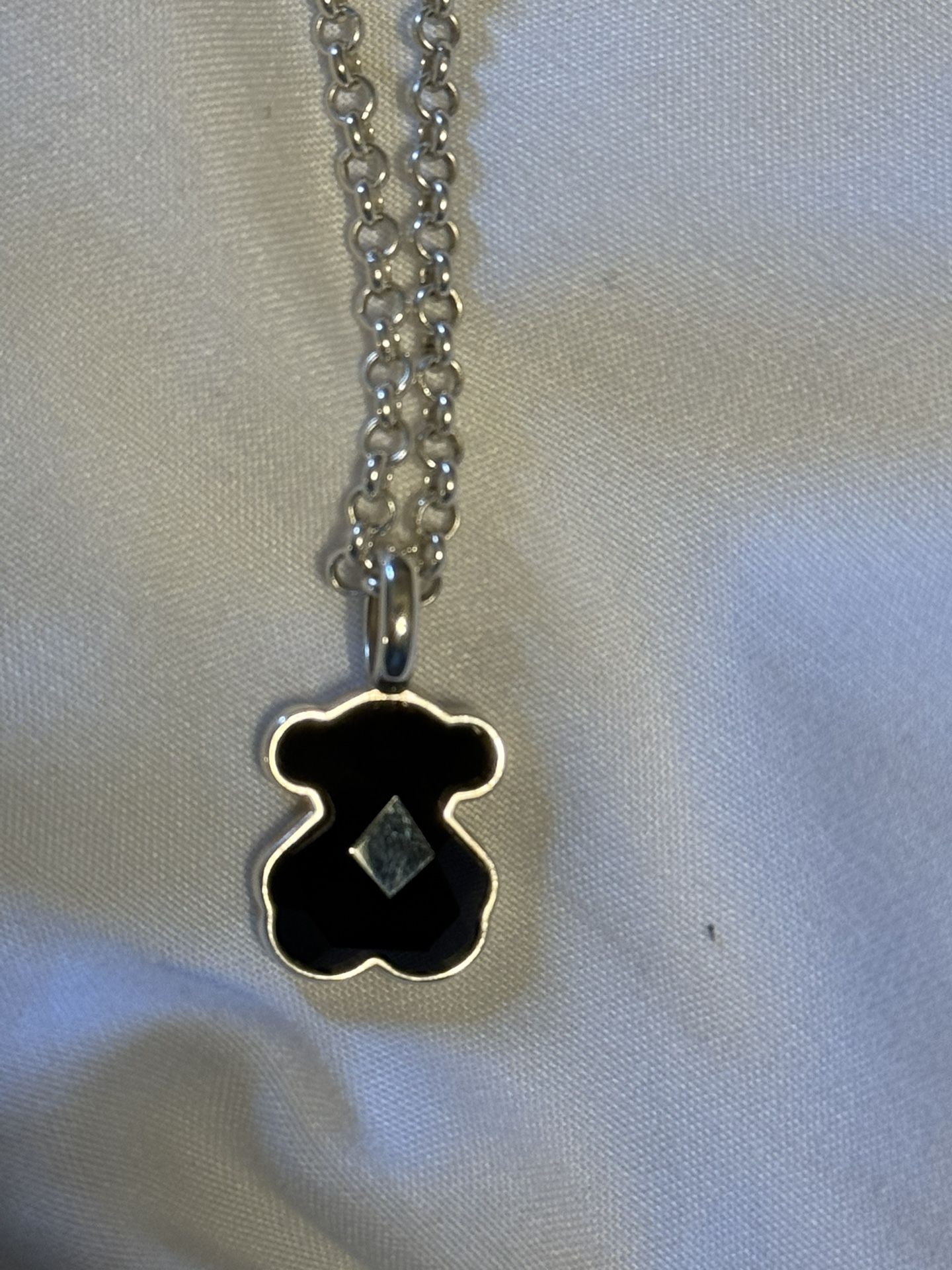 TOUS Small Silver Pendant With Choker