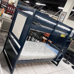 Twin/Twin Bunk bed With Mattress 🔥 Take It Home With Only $50 Down 