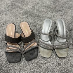 2 Women’s Glitter Heels 