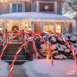 10ft Christmas Candy Light (Red White Stripe,3 Pcs)