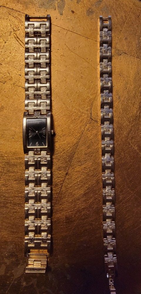 ALLUDE 136 QUARTZ LADIES GOLDTONE WATCH & Braclet