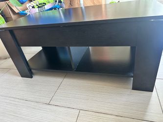 Black Coffee Table - Lifts Up