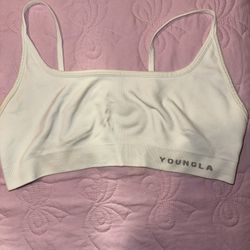 YoungLA cream sports bra