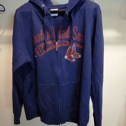 MAJESTIC BOSTON RED SOX FULL ZIP JACKET HOODIE NAVY XL