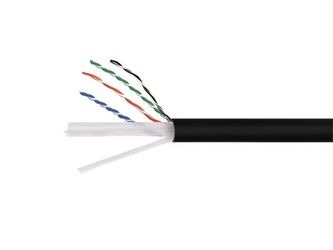 Monoprice Cat6A 1000ft Black Bulk Ethernet Cable P/N 40515 Solid Copper UTP CMR