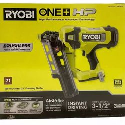 Ryobi framing nailer 21 degree nueva en caja sellada