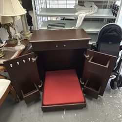 Dog or Cat Bed Wooden Brown Cabinet Murphy Bed