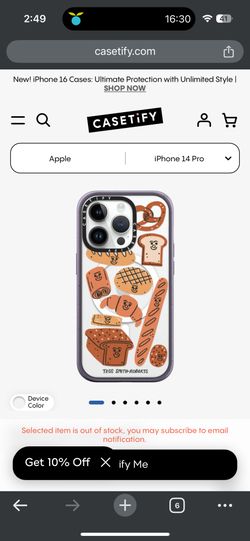 Casetify Brand New Bread Case 14 Pro Sealed