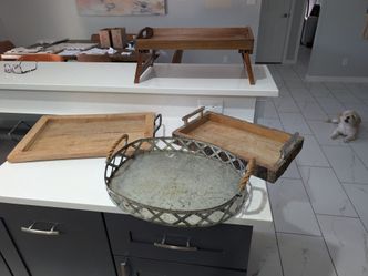 Group of 4 trays