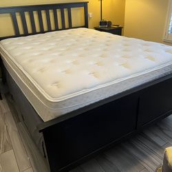 Queen Size Mattress, Box Spring, Bedframe