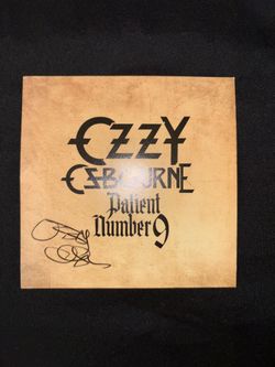 Ozzy Osbourne Autographed CD insert