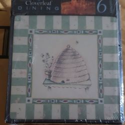 6 Coasters, NEW, Country Beehive Design