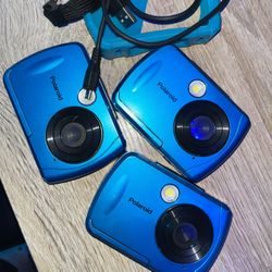 3 POLAROID WATERPROOF CAMERAS