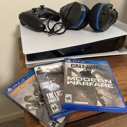 PlayStation 5, Turtle Beach Wireless Headset, 3 Games