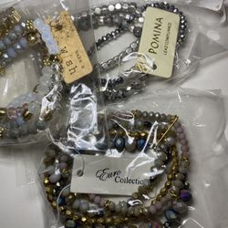 Mix Lot Of 3 Bracelet Brands Wish Euro Collective And Pomina 