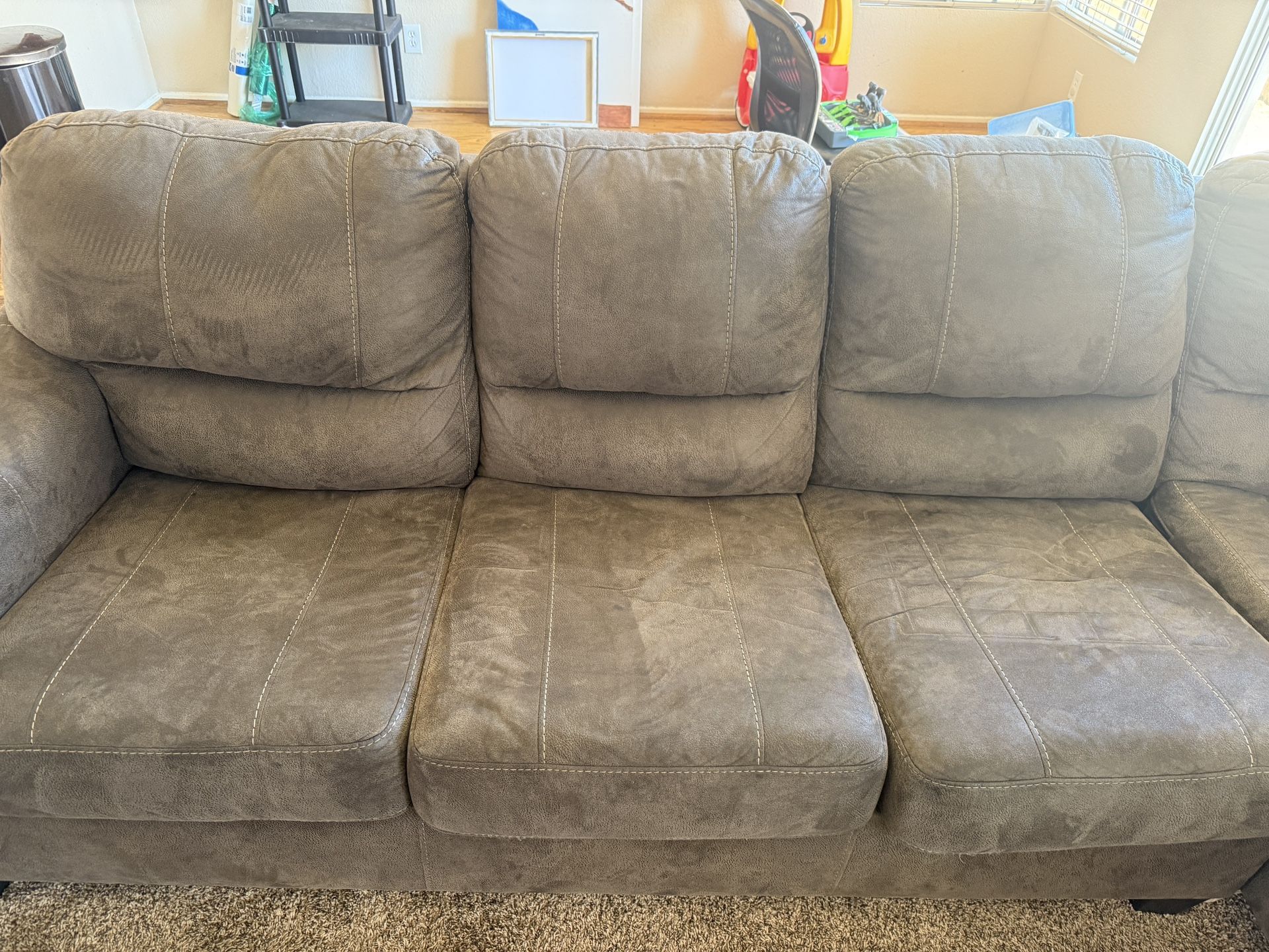 L Shaped Elephant Grey Couch 