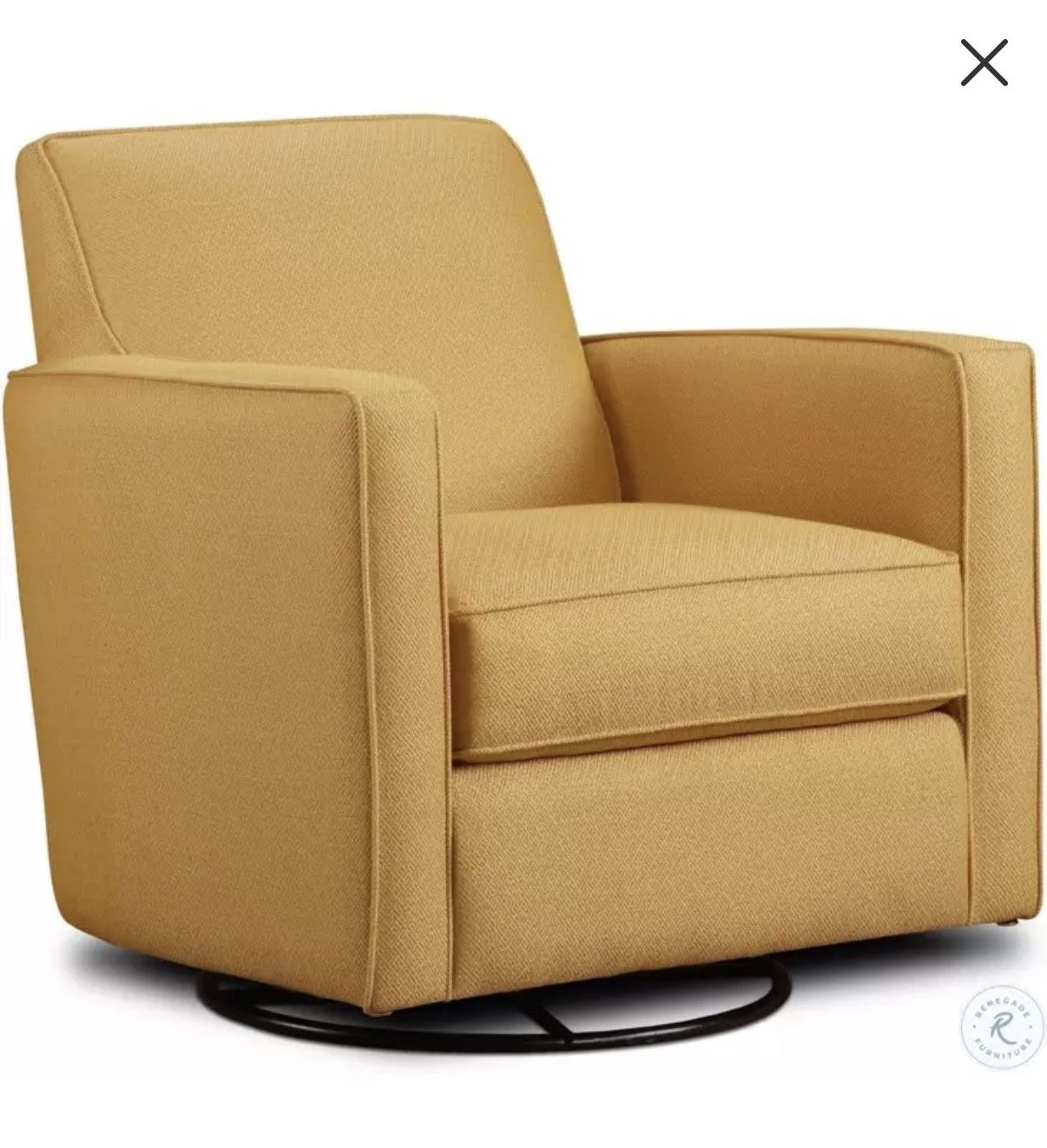 Gold Mine Citrine swivel glider chair