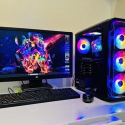 NEW ASUS Gaming PC 4 Core I5 @ 3,3 GHz. GPU Nvidia GTX 750TI. 128 GB SSD / 1T HDD, 16 GB RAM. WIFI. USB 3. 600W  PSU. 23” Monit/Keyb,Mou. Win11 Pro