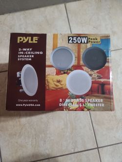 Pyle 250w 2-way in-ceiling speaker system