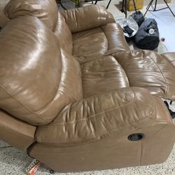 Ashley Loveseat  Leather Recliner