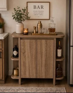 Modern Coffee Bar Cabinet / Mini Bar Storage Cabinet