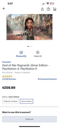 God of War Ragnarök Jötnar Edition PlayStation 4, PlayStation 5