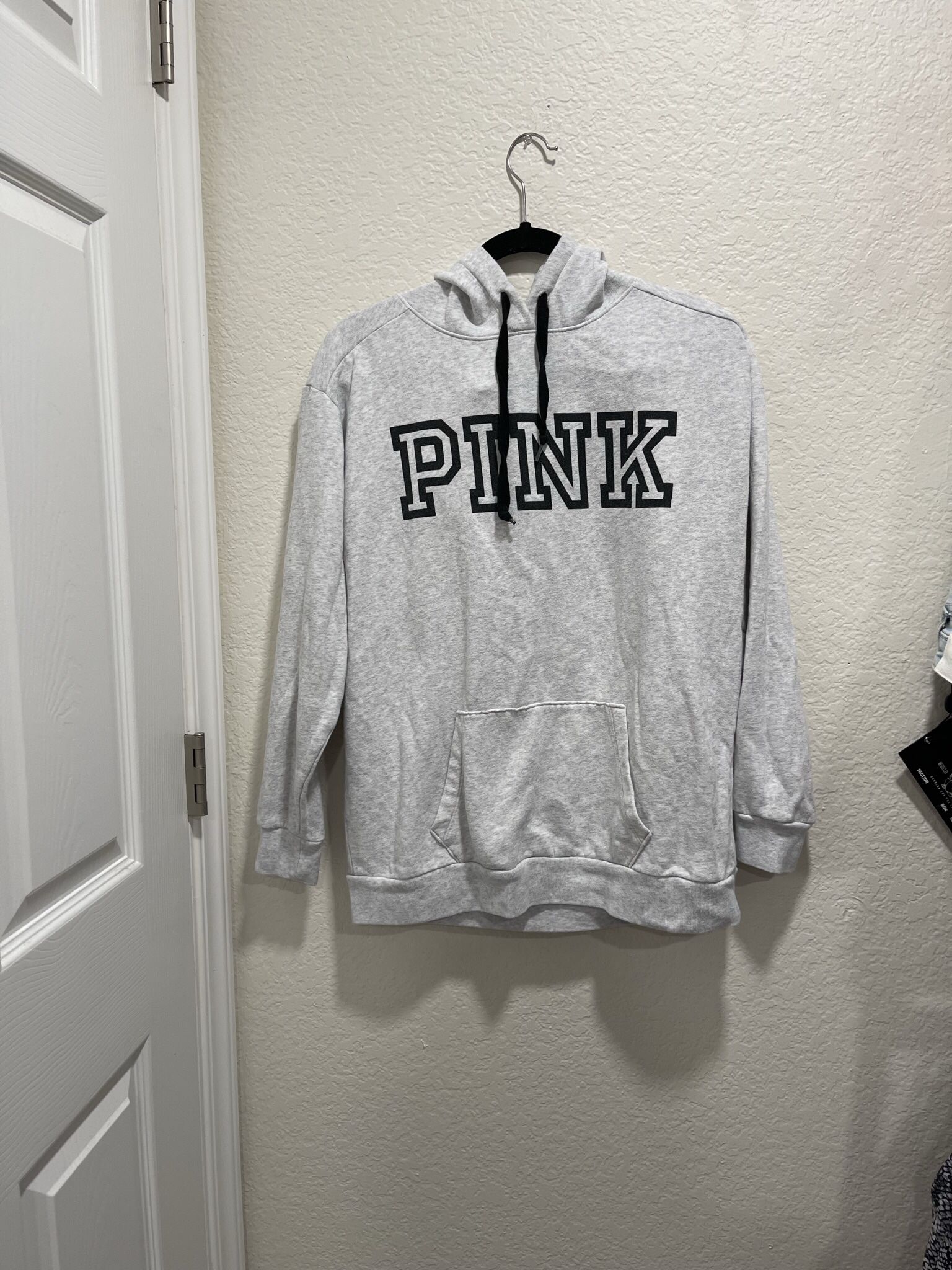 Victoria’s Secret PINK Logo Collection Light Gray Hoodie