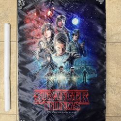 Stranger Things Soft Fabric Movie Poster. 